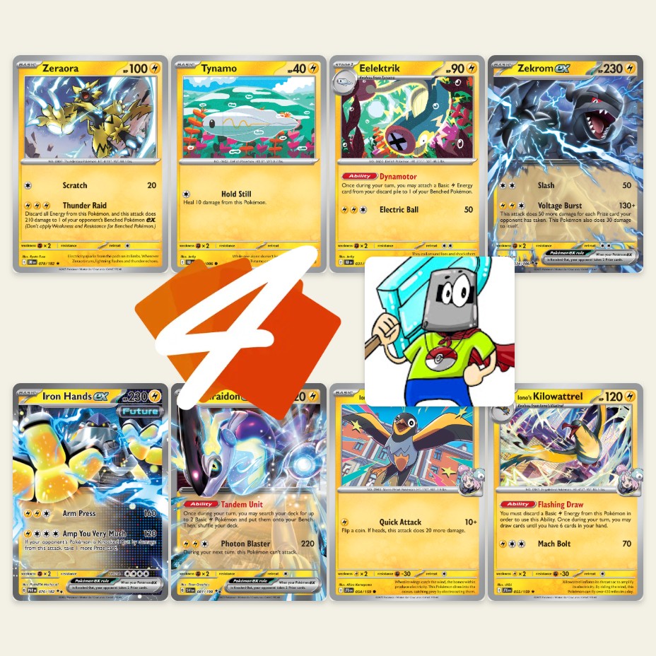 ZEKROM ex & EELEKTRIK : Upgraded Lightning Deck ! PTCGL Gameplay (BLACK BOLT & WHITE FLARE)